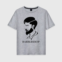 Женская футболка хлопок Oversize Парикмахер Barbershop