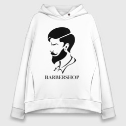 Женское худи Oversize хлопок Парикмахер Barbershop