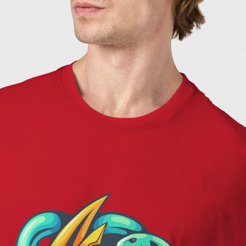 Мужская футболка хлопок Античная Медуза Горгона, цвет красный - фото 6