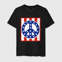 Peace America – Мужская футболка хлопок с принтом купить со скидкой в -20%
