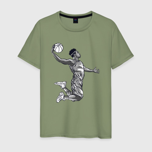 Мужская футболка хлопок Slam dunker, цвет авокадо