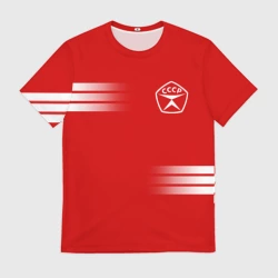 Мужская футболка 3D СССР гост три полоски