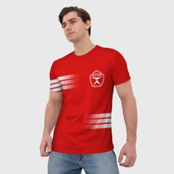 Мужская футболка 3D СССР гост три полоски - фото 2