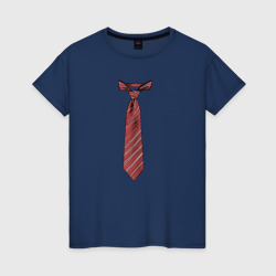 Женская футболка хлопок Я в галстуке