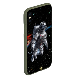 Чехол для iPhone XS Max матовый The dalmatian brave cosmonaut - ai art - фото 2