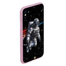 Чехол для iPhone XS Max матовый The dalmatian brave cosmonaut - ai art - фото 2