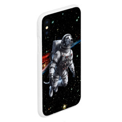 Чехол для iPhone XS Max матовый The dalmatian brave cosmonaut - ai art - фото 2