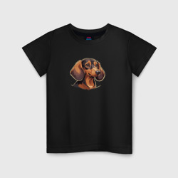 Собака породы такса – Детская футболка хлопок с принтом купить со скидкой в -20%