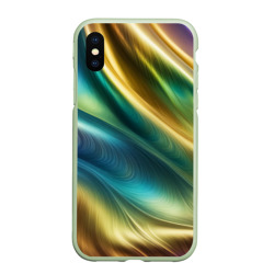 Чехол для iPhone XS Max матовый Жидкий абстрактный металл