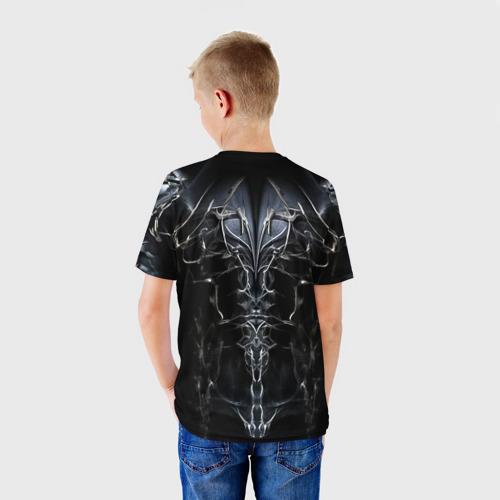 Детская футболка 3D Косуха с металлическими линиями, цвет 3D печать - фото 4