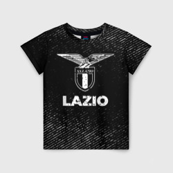 Детская футболка 3D Lazio с потертостями на темном фоне