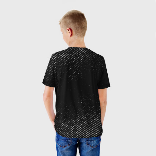 Детская футболка 3D Lazio с потертостями на темном фоне, цвет 3D печать - фото 4
