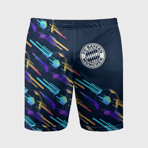 Мужские шорты спортивные Bayern градиентные мячи, цвет 3D печать
