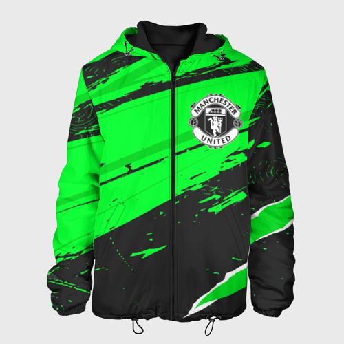 Мужская куртка 3D Manchester United sport green, цвет 3D печать