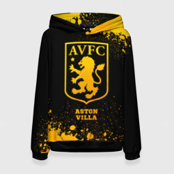 Женская толстовка 3D Aston Villa - gold gradient