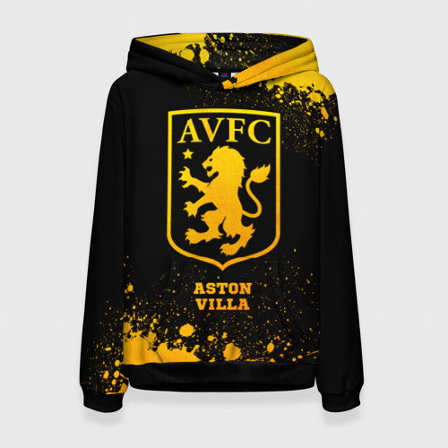 Женская толстовка 3D Aston Villa - gold gradient, цвет 3D печать