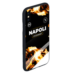 Чехол для iPhone XS Max матовый Napoli legendary sport fire - фото 2