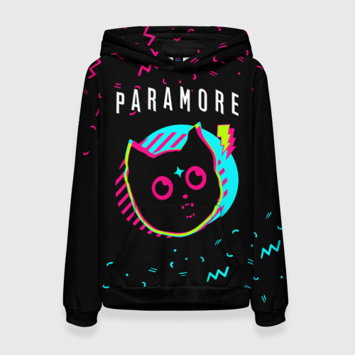 Женская толстовка 3D Paramore - rock star cat, цвет 3D печать