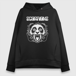 Женское худи Oversize хлопок Scorpions rock panda