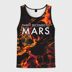 Мужская майка 3D Thirty Seconds to Mars red lava