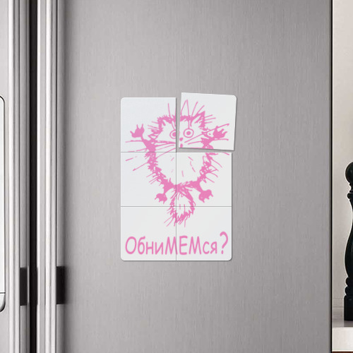 Магнитный плакат 2Х3 Котик обнимашки розовый - фото 4