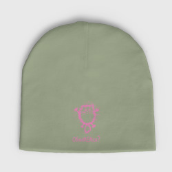 Женская шапка демисезонная Котик обнимашки розовый