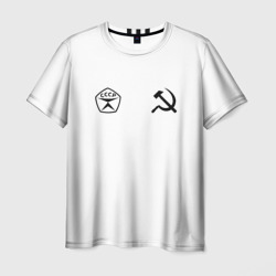 Мужская футболка 3D СССР гост три полоски