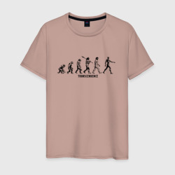 Эволюция ИИ киборг – Мужская футболка хлопок с принтом купить со скидкой в -20%