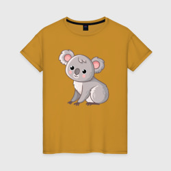 Cute koala – Женская футболка хлопок с принтом купить со скидкой в -20%