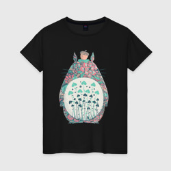 Цветочный Тоторо – Женская футболка хлопок с принтом купить со скидкой в -20%