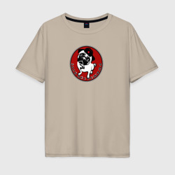 Мопс в шапке-злой пёс – Мужская футболка хлопок Oversize с принтом купить со скидкой в -16%