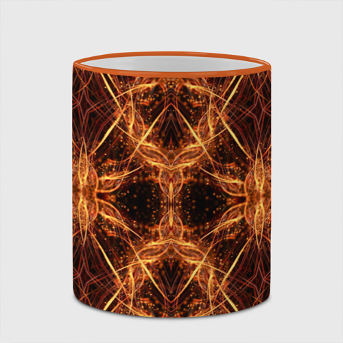 Кружка с полной запечаткой Светящийся абстрактный пришелец, цвет Кант оранжевый - фото 4