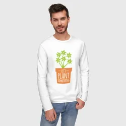Мужской лонгслив хлопок Давай что-нибудь посадим - фото 2