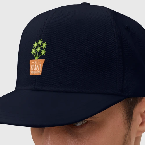 Кепка снепбек с прямым козырьком Давай что-нибудь посадим