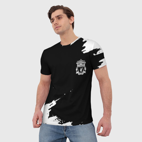 Мужская футболка 3D Ливерпуль краски, цвет 3D печать - фото 3