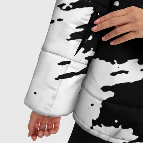 Женская зимняя куртка 3D с принтом Ливерпуль краски, фото #4