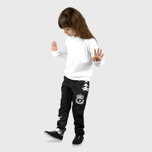 Детские брюки 3D с принтом Ливерпуль краски, фото на моделе #1