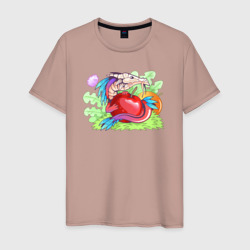 Яблочный дракон – Мужская футболка хлопок с принтом купить со скидкой в -20%
