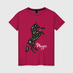 Женская футболка хлопок Magic unicorn