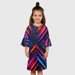 Детское платье 3D Неоновый узор пластины - фото 2