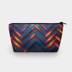 Косметичка 3D Неоновый узор стальные раскалённые пластины