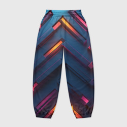 Женские джоггеры оверсайз 3D Неоновый узор стальные раскалённые пластины