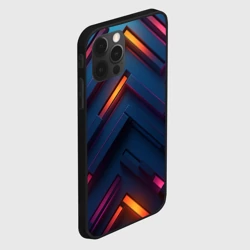 Чехол для iPhone 12 Pro Неоновый узор стальные раскалённые пластины - фото 2