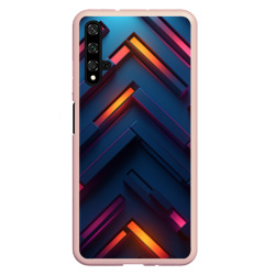 Чехол для Honor 20 Неоновый узор стальные раскалённые пластины
