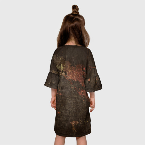 Детское платье 3D с принтом Зак Фостер из Ангела кровопролития, вид сзади #2