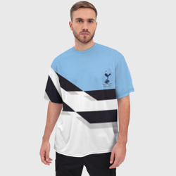 Мужская футболка oversize 3D Tottenham sport geometry - фото 2