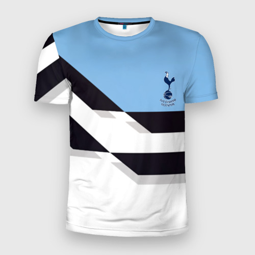Мужская футболка 3D Slim с принтом Tottenham sport geometry, вид спереди #2