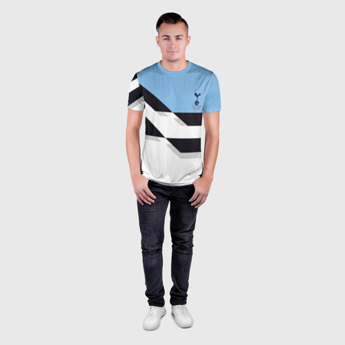 Мужская футболка 3D Slim с принтом Tottenham sport geometry, вид сбоку #3