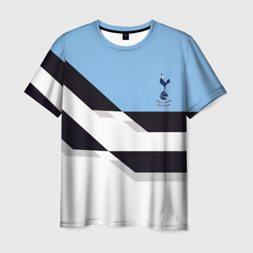 Мужская футболка 3D с принтом Tottenham sport geometry, вид спереди #2