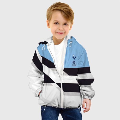 Детская куртка 3D Tottenham sport geometry, цвет белый - фото 3